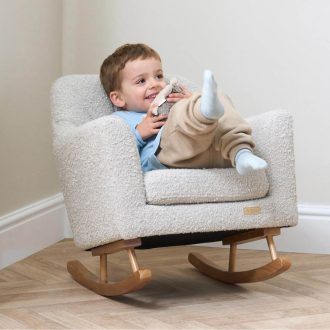 Jonah Mini Me Children's Rocking Chair - Boucle Mushroom