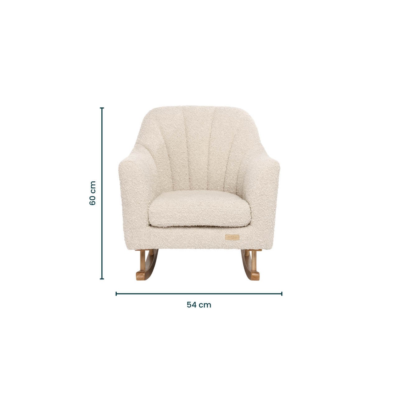 Jonah Mini Me Children's Rocking Chair - Boucle Mushroom Stock Due End July - Image 7