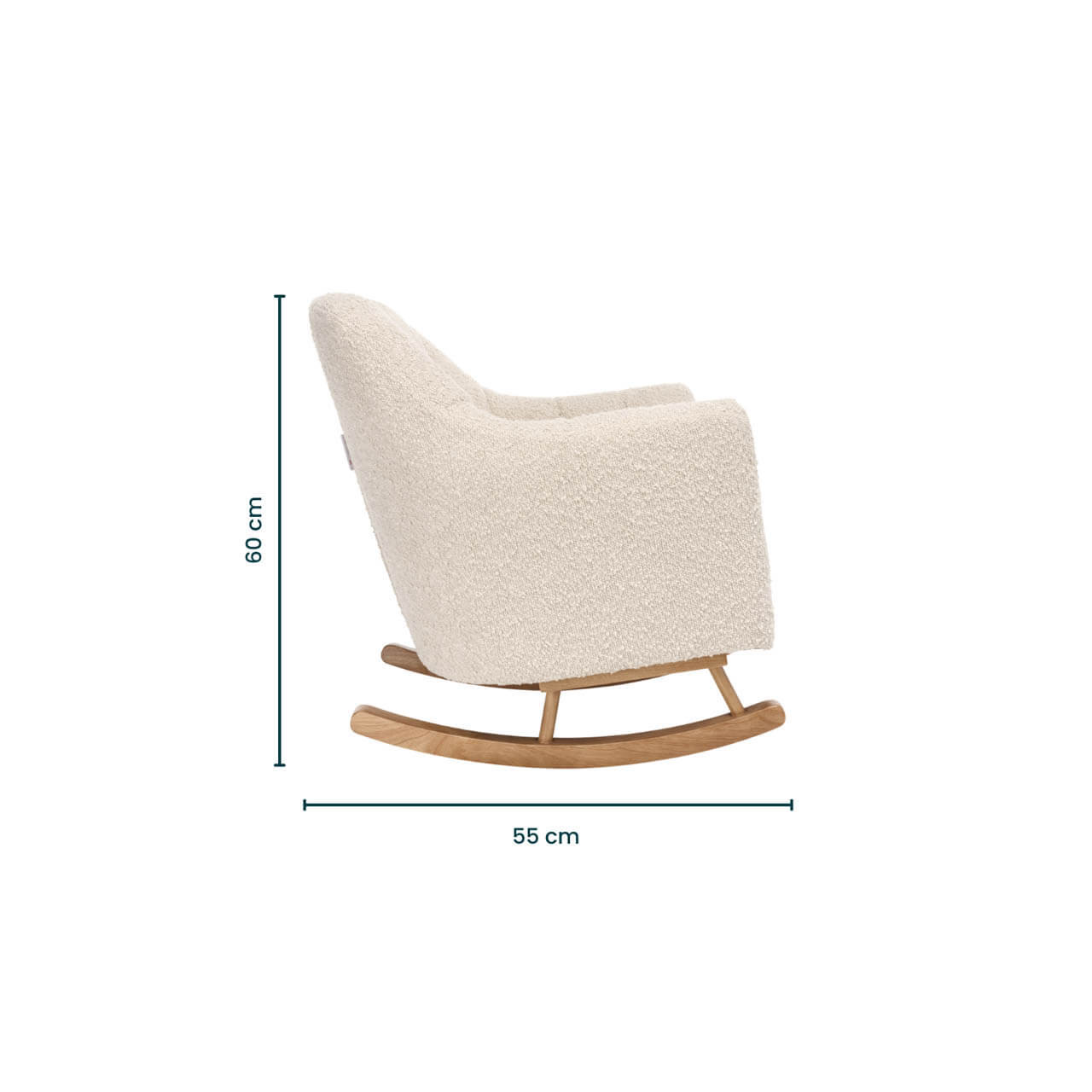 Jonah Mini Me Children's Rocking Chair - Boucle Mushroom Stock Due End July - Image 6