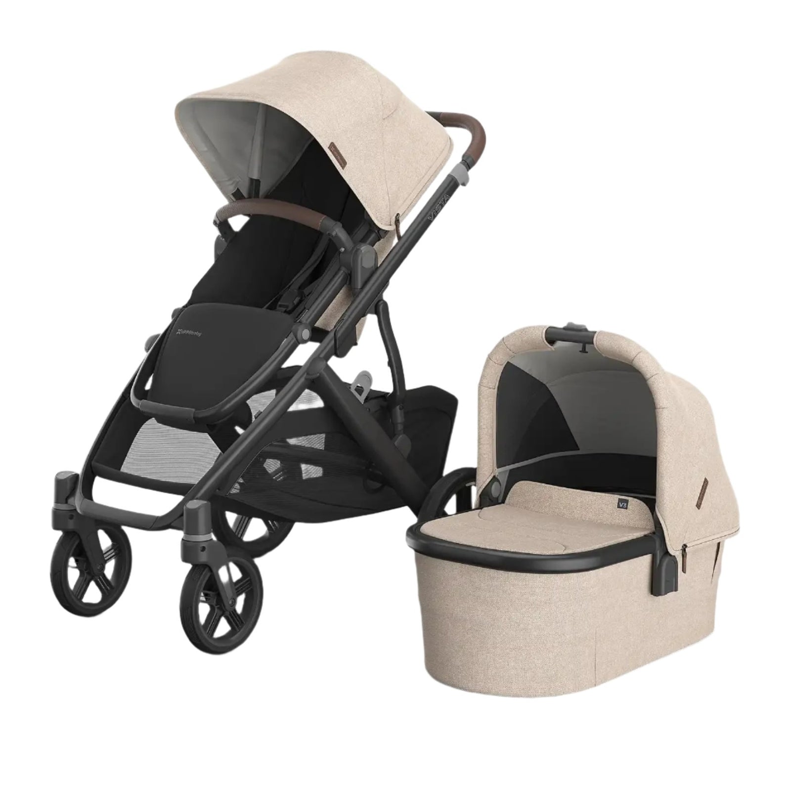 Uppababy Vista V3 & Maxi Cosi CabrioFix iSize (Black) and base Bundle -Ring for offer