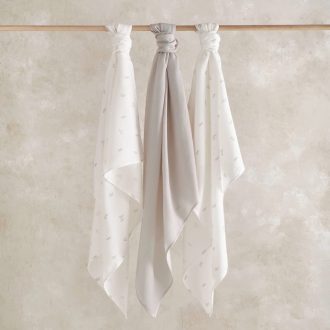Large Muslin Squares (3 pack) - Bunny - Mamas & Papas
