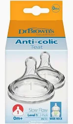 Dr Browns Options + Level 1 Teats Twin Pack